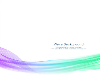 Elegant colorful wave dynamic design background