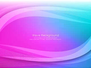 Stylish decorative colorful wave design background