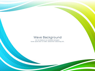 Elegant colorful wave dynamic design background