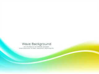 Modern stylish colorful wave design background