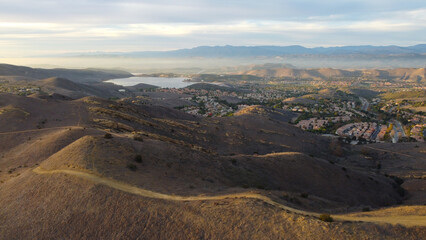 Scenic View of Simi Valley and Bard Lake, Ventura County