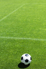 Fototapeta na wymiar high angle view soccer ball