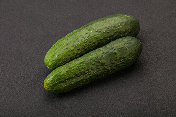 Ripe organic natural green cucumber