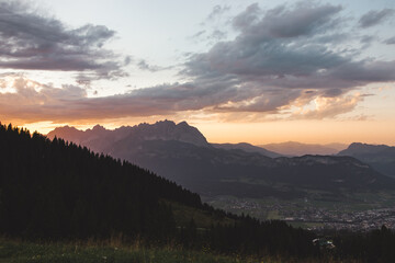 Fototapeta premium Wilder Kaiser, Blick von St. Johann