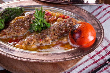 turkish kebap eggplant with yoghurt