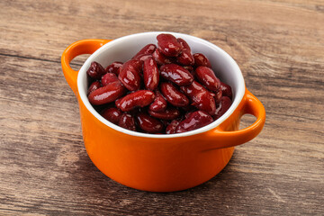 Canned red Kidney in the bowl