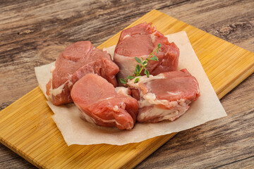 Fototapeta premium Raw pork tenderloin for cooking