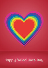 Fototapeta na wymiar Valentine's card equality love is for everyone