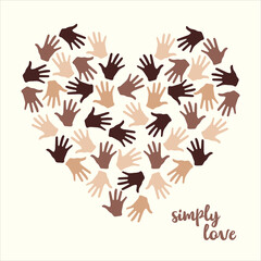 love valentine card equals stop racism