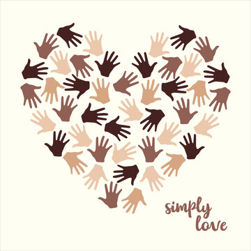 love valentine card equals stop racism