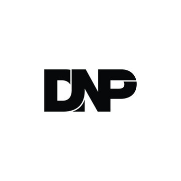 DNP letter monogram logo design vector