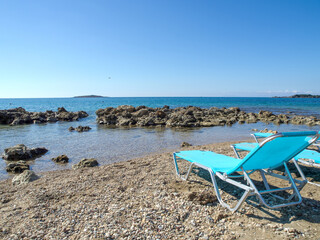 Fototapeta na wymiar Am Strand von Katakolon in Griechenland