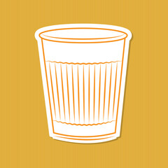 Coffee cup. Vintage colors icon or template.