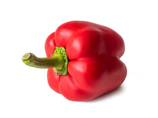 Red bell pepper on a white background