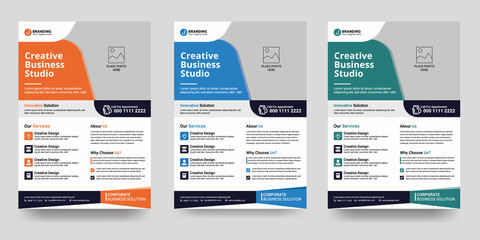 Creative Corporate Business Flyer Brochure Template Design, abstract business flyer, vector template design. Brochure design, cover, annual report, poster, flyer	