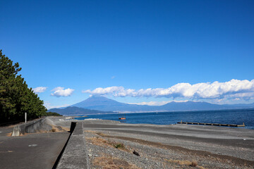 【日本】三保の松原、富士山