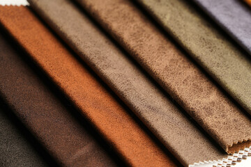 Colorful fabric samples. Fabric texture background