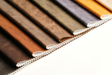 Colorful fabric samples. Fabric texture background