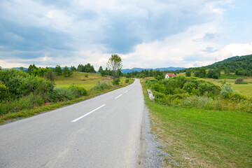 Fototapeta na wymiar Landscape from road in montenegro