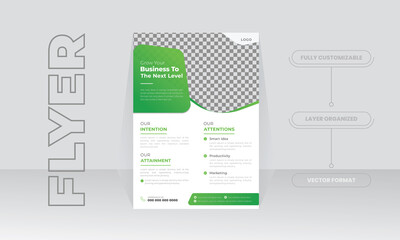 Flyer template vector design in A4 Size.Corporate Flyer Poster Template, Marketing flyer banner and leaflet. Brochure cover, annual report template.