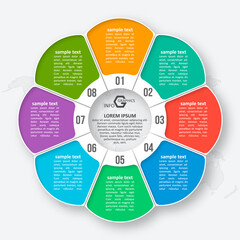 Abstract 3D Paper Infographics. Business template .Vector illustration