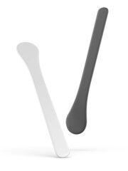 Blank Cosmetic Spatula template for mockup and branding, 3d render illustration.
