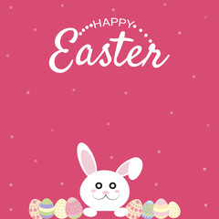 happy Easter card with Easter bunny  and Happy Easter text, Happy Easter greeting card, easter bunny happy easter, posters easter bunny, april easter bunny