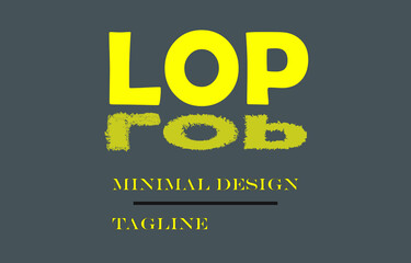 LOP Vector Art Illustration Minimal design