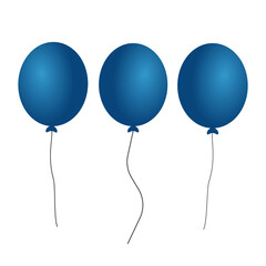 Balloons on white background.
Vector illustration.