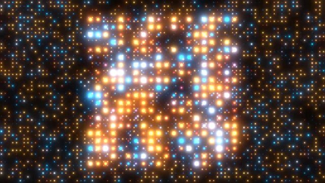 Wall of realistic halogen stage lights strobo flashing 4k vj looping background