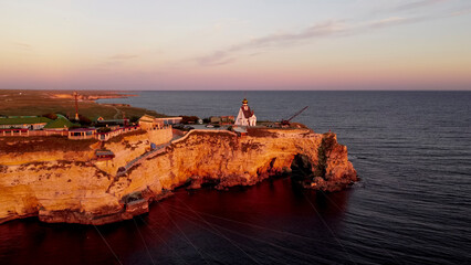  Temple chapel of St. Nicholas on Cape Tarkhankut on the Crimea.