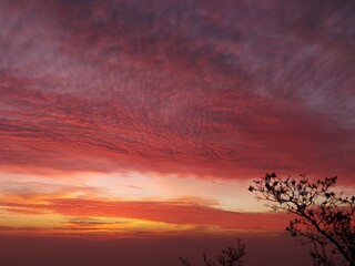 Fototapeta premium sunset over the lake