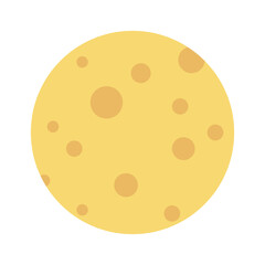 Cratered moon icon. Stars at night. Vectors.