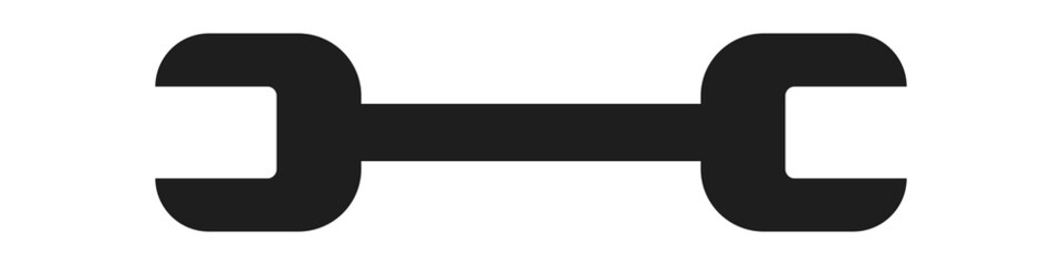 Wrench silhouette icon. Tool icon. Vector.