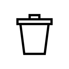 Simple trash can icon. Garbage disposal. Vector.