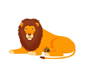 Lion. Vector isolated on white background