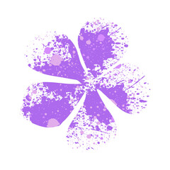 Abstract lilac flower with blotches. Vector illustration EPS8
