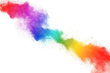 abstract colorful explosion on white background.