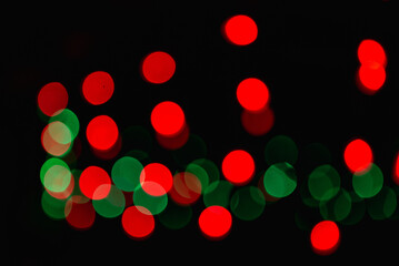 red and green lights bokeh background