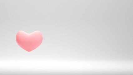 pink heart on a white background