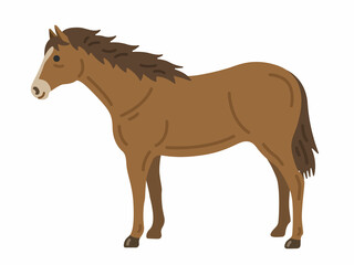 茶色の馬のイラスト
