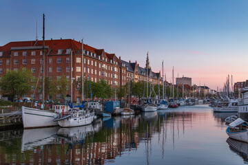 Copenhagen, Denmark. Beautiful view of the canal