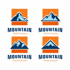 Set of mountain logo design