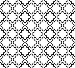 Seamless pattern in islamic style, vector geometric ornament texture or background