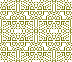 Seamless arabic geometric ornament in brown color.