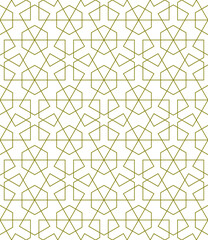 Seamless arabic geometric ornament in brown color.