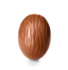 Chocolate Easter egg isolated on white background