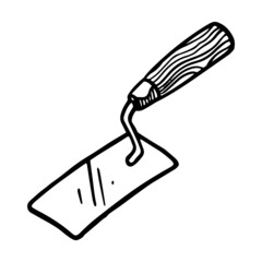 Trowel icon. Hand drawn vector illustration.
