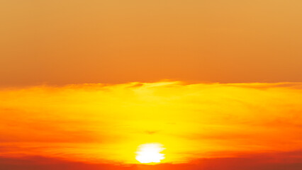 Fototapeta na wymiar abstract orange cloudy sky and sun, nature background image