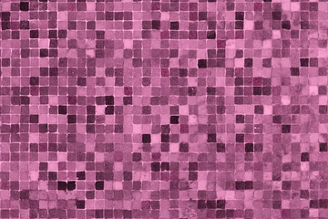 Naklejka premium Pink mosaic tile floor plan artwork